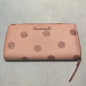 Kate spade pink polka dot wallet